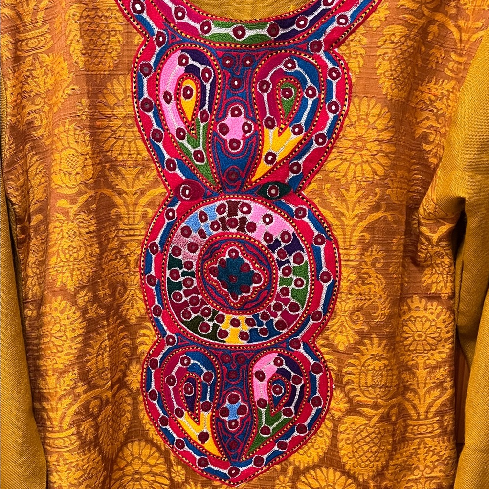 Colorful Embroidered & Mirrored Dress‎ - Picture 2 of 7